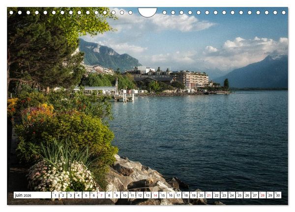 Produktbild: Entre France et Suisse, le lac L&eacute;man (Calendrier mural 2026 DIN A4 vertical), CALVENDO calendrier mensuel