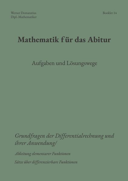 Produktbild: Mathematik f&uuml;r das Abitur
