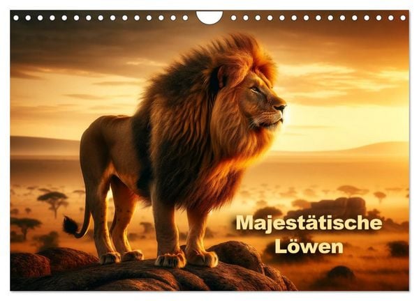 Produktbild: Majest&auml;tische L&ouml;wen - Die Herrscher der Wildnis (Wandkalender 2026 DIN A4 quer), CALVENDO Monatskalender