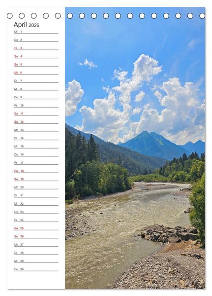 Produktbild: Auf dem Lechradweg - Zwischen Formarinsee und Landsberg am Lech (Tischkalender 2026 DIN A5 hoch), CALVENDO Monatskalender