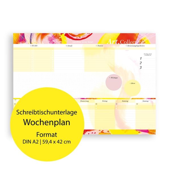 Produktbild: Schreibtischunterlage aus Papier DIN A2| 50 Blatt zum Abrei&szlig;en aus der Art.Collection von Stay Inspired