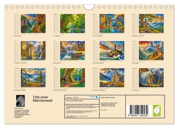 Produktbild: Orte einer M&auml;rchenwelt (Wandkalender 2026 DIN A4 quer), CALVENDO Monatskalender