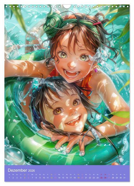 Produktbild: Abenteuerlust pur - Spa&szlig; mit Manga Boys und Girls (Wandkalender 2026 DIN A3 hoch), CALVENDO Monatskalender