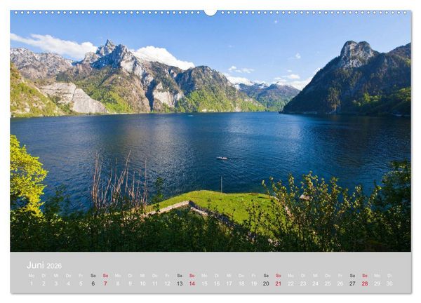 Produktbild: Am sch&ouml;nen Traunsee im Salzkammergut (hochwertiger Premium Wandkalender 2026 DIN A2 quer), Kunstdruck in Hochglanz