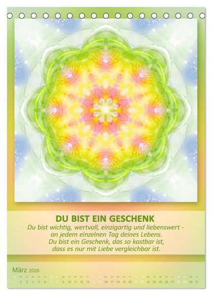 Produktbild: Light Energy Mandalas - Kalender - Vol. 1 (Tischkalender 2026 DIN A5 hoch), CALVENDO Monatskalender