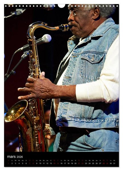 Produktbild: Jazz on sax (Calendrier mural 2026 DIN A3 horizontal), CALVENDO calendrier mensuel