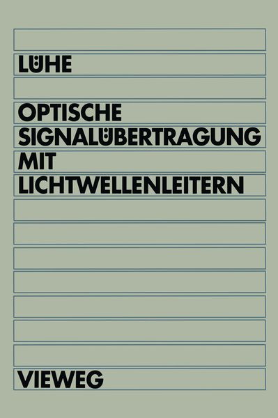 Produktbild: Optische Signal&uuml;bertragung mit Lichtwellenleitern