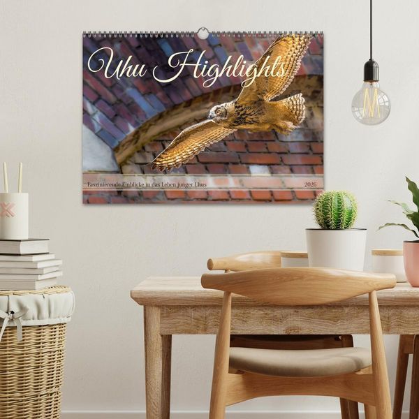 Produktbild: Uhu Highlights (Wandkalender 2026 DIN A3 quer), CALVENDO Monatskalender