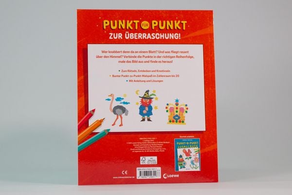 Produktbild: Punkt-zu-Punkt-Ausmalbuch (orange)