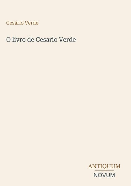 Produktbild: O livro de Cesario Verde