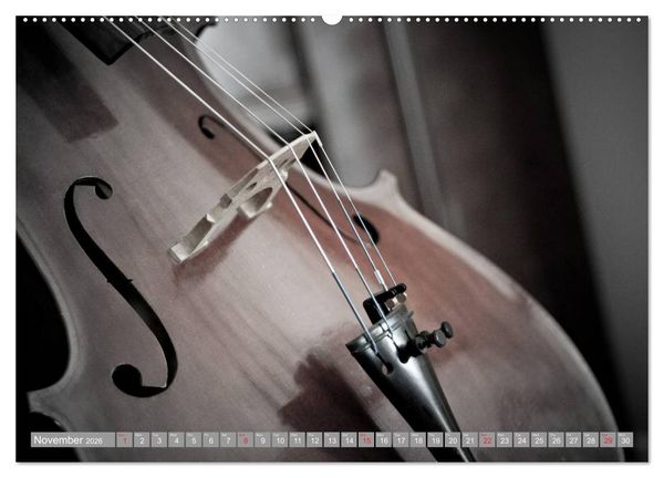 Produktbild: Music Magic of musical instruments (High Quality Premium Wall Calendar 2026 DIN A2 landscape),CALVENDO 12 Month Wall Calendar
