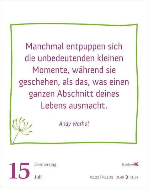 Produktbild: Heute ist dein Tag! Tagesabrei&szlig;kalender 2027 - 313 positive Zitate f&uuml;r 2027
