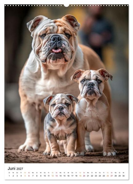 Produktbild: English Bulldog - F&uuml;r Liebhaber britischer Originale (Wandkalender 2027 DIN A2 hoch), CALVENDO Monatskalender