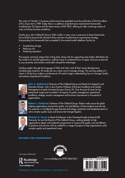 Produktbild: Total Quality Management and Operational Excellence