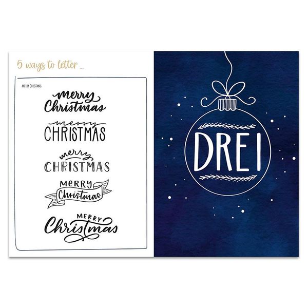 Produktbild: I Love Christmas Lettering - Das Adventskalenderbuch f&uuml;r Lettering Lovers