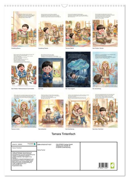 Produktbild: Tamara Tintenfisch (Wandkalender 2027 DIN A2 hoch), CALVENDO Monatskalender
