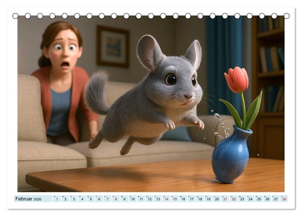 Produktbild: Vom Gl&uuml;ck, ein Nagetier zu sein (Tischkalender 2026 DIN A5 quer), CALVENDO Monatskalender