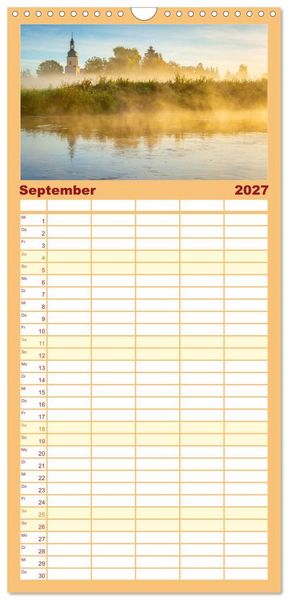 Produktbild: Familienplaner 2027 - Willkommen im Saalekreis mit 5 Spalten (Wandkalender, 21 x 45 cm) CALVENDO