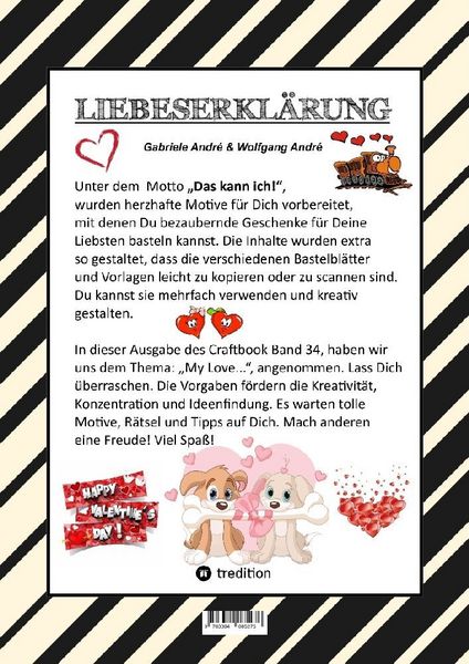 Produktbild: CRAFTBOOK - VALENTINSTAG - HERZEN - LIEBE MOTIVE - LOVEBOX - R&Auml;TSEL - AMOR - &Uuml;BERRASCHUNG - BASTELIDEEN - TIERLIEBE