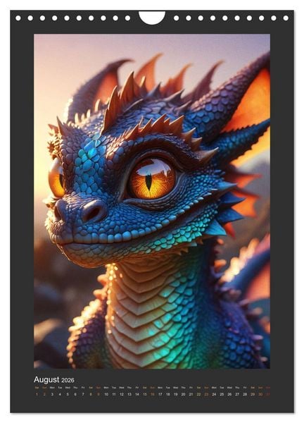 Produktbild: Enchanted Dragons: A year full of little wonders (Wall Calendar 2026 DIN A4 portrait), CALVENDO 12 Month Wall Calendar