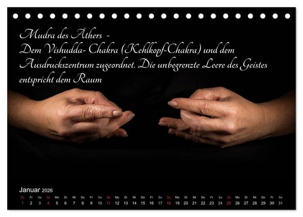 Produktbild: Mudras / 2026 (Tischkalender 2026 DIN A5 quer), CALVENDO Monatskalender