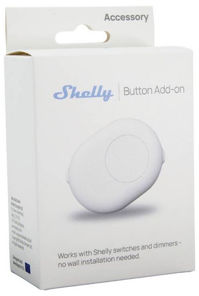 Produktbild: Shelly Button Add-on wei&szlig; Erweiterungsmodul Wi-Fi