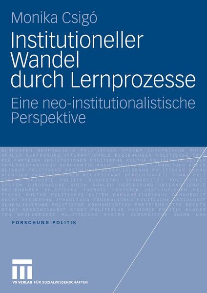 Produktbild: Institutioneller Wandel durch Lernprozesse