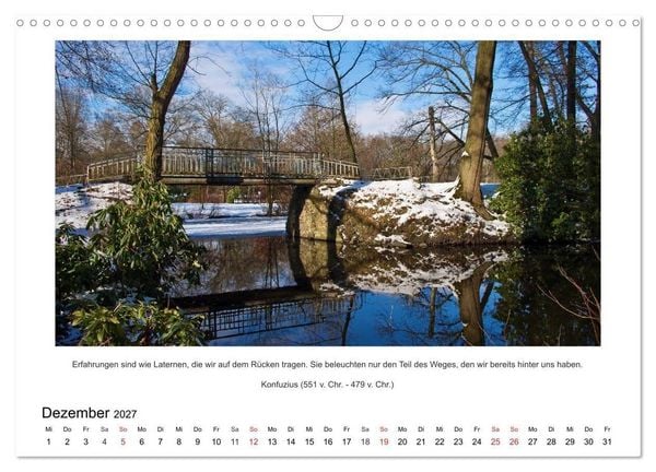 Produktbild: Der Naturkalender mit Zitaten und Spr&uuml;chen (Wandkalender 2027 DIN A3 quer), CALVENDO Monatskalender