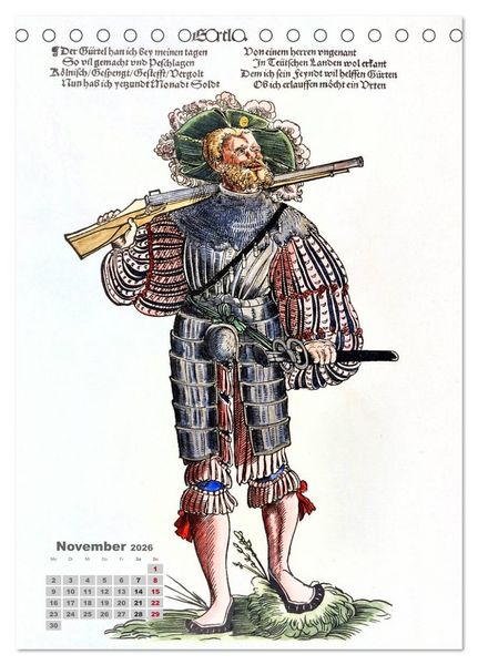 Produktbild: Landsknechte und Soldaten: Historische Uniformen (Tischkalender 2026 DIN A5 hoch), CALVENDO Monatskalender