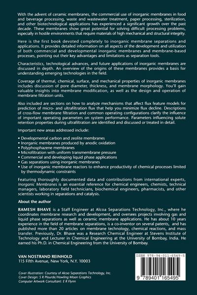 Produktbild: Inorganic Membranes Synthesis, Characteristics and Applications