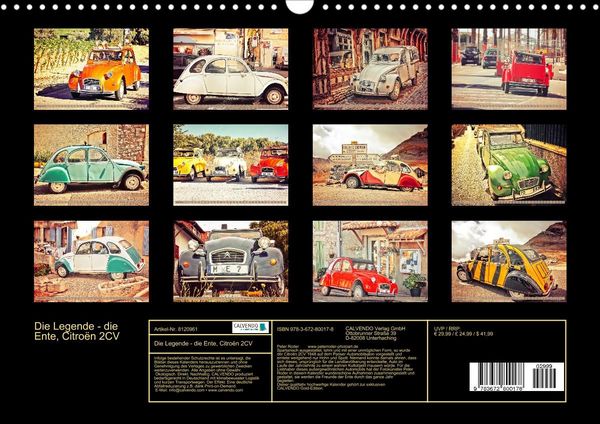 Produktbild: Die Legende - die Ente, Citro&euml;n 2CV (Wandkalender 2022 DIN A3 quer)