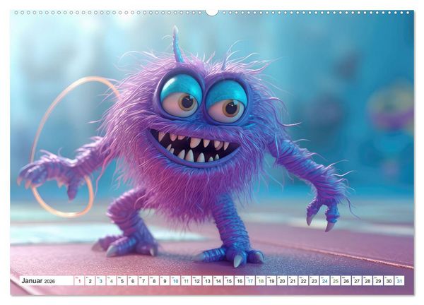 Produktbild: Monsterparade im Anmarsch (Wandkalender 2026 DIN A2 quer), CALVENDO Monatskalender
