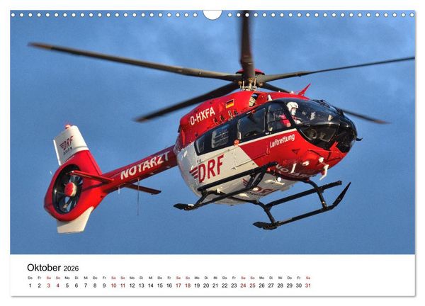 Produktbild: Rettungshubschrauber in Action (Wandkalender 2026 DIN A3 quer), CALVENDO Monatskalender