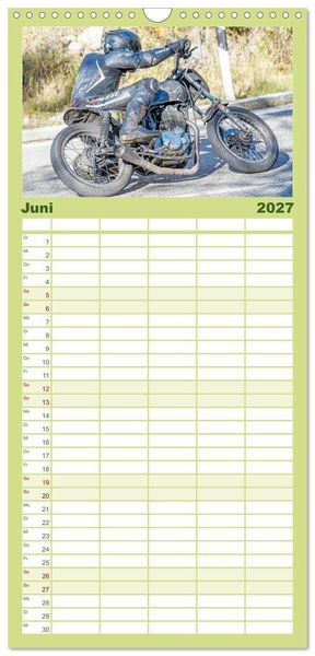 Produktbild: Familienplaner 2027 - Motorr&auml;der am Jochpass mit 5 Spalten (Wandkalender, 21 x 45 cm) CALVENDO
