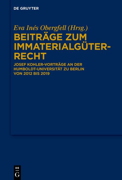 Produktbild: Beitr&auml;ge zum Immaterialg&uuml;terrecht