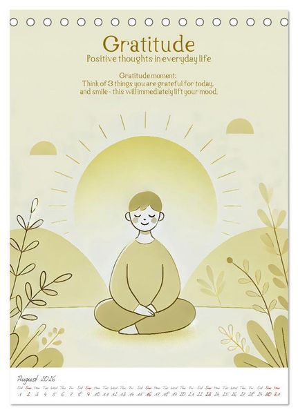 Produktbild: The anti-stress path - Monthly inspirations for more balance (Desk Calendar 2026 DIN A5 portrait), CALVENDO 12 Month DeskCalendar