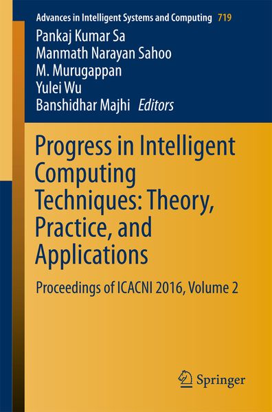 Produktbild: Progress in Intelligent Computing Techniques: Theory, Practice, and Applications