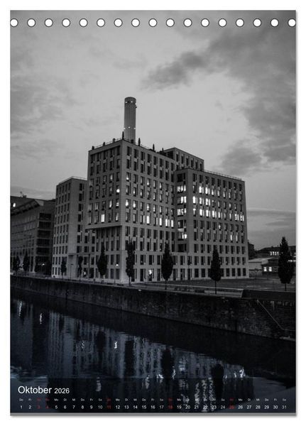 Produktbild: Frankfurt monochrom (Tischkalender 2026 DIN A5 hoch), CALVENDO Monatskalender