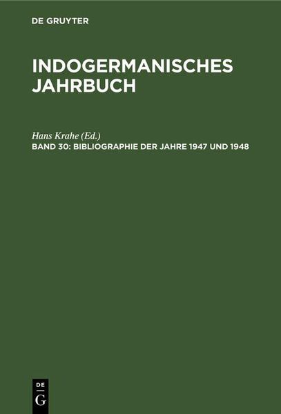 Produktbild: Bibliographie der Jahre 1947 und 1948
