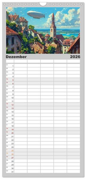 Produktbild: Familienplaner 2026 - Begegnungen im Anime Zauberland mit 5 Spalten (Wandkalender, 21 x 45 cm) CALVENDO
