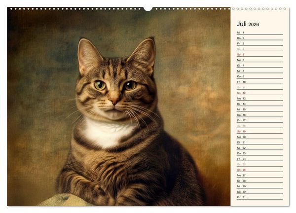 Produktbild: Katzen schaffen Kunst (Wandkalender 2026 DIN A2 quer), CALVENDO Monatskalender