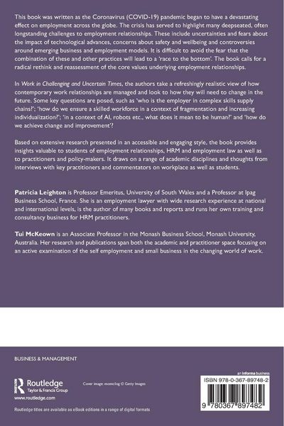 Produktbild: Work in Challenging and Uncertain Times
