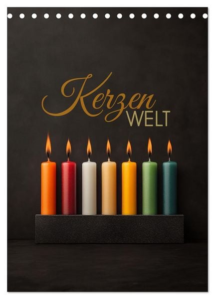 Produktbild: Kerzenwelt (Tischkalender 2026 DIN A5 hoch), CALVENDO Monatskalender