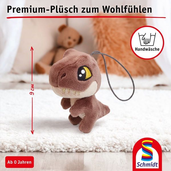 Produktbild: Jurassic World, T-Rex, 9 cm, Anh&auml;nger, 6 St&uuml;ck im Polybeutel