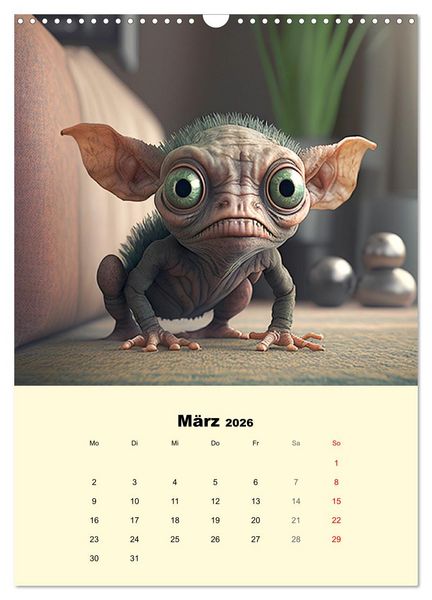 Produktbild: Monsteralarm. Die Invasion der kleinen Qu&auml;lgeister (Wandkalender 2026 DIN A3 hoch), CALVENDO Monatskalender