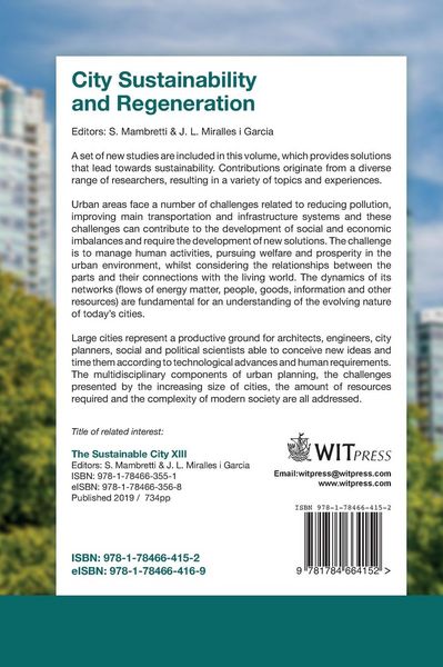 Produktbild: City Sustainability and Regeneration