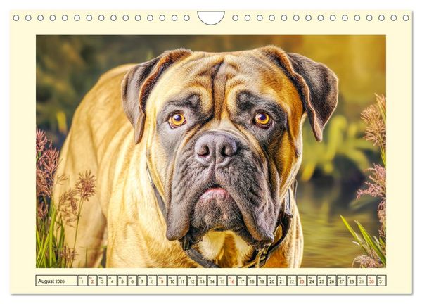 Produktbild: Bullmastiff im Portr&auml;t. Kraftvolle Hunde mit sanftem Wesen (Wandkalender 2026 DIN A4 quer), CALVENDO Monatskalender