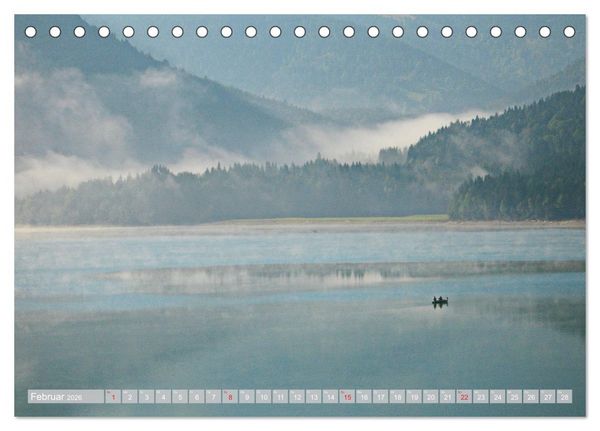 Produktbild: Der Sylvenstein - Impressionen eines Sees in Oberbayern (Tischkalender 2026 DIN A5 quer), CALVENDO Monatskalender