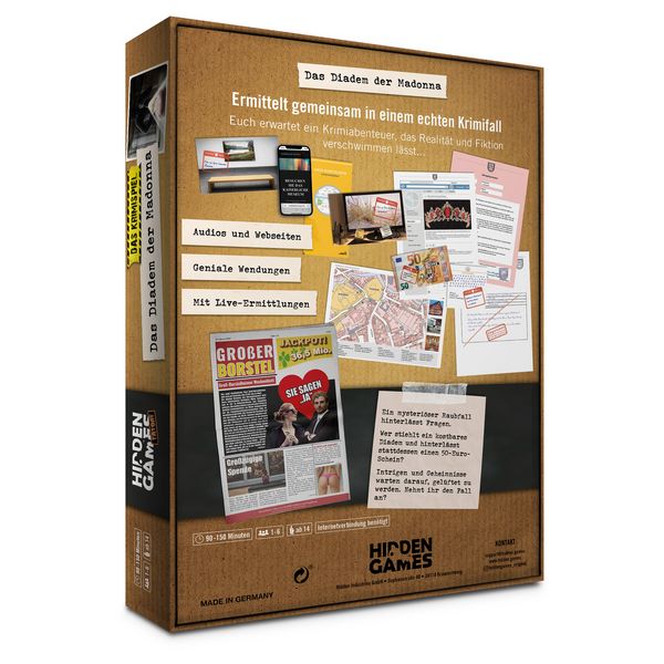 Produktbild: Krimi-Spielebox: Hidden Games Tatort &ndash;&nbsp;Das Diadem der Madonna (Fall 2)