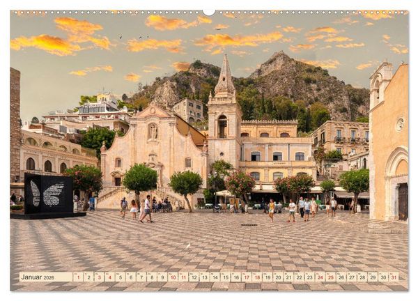 Produktbild: Sizilien, &Auml;tna-Catania-Cefalu-Messina-Syrakus-Taormina-Tindari (hochwertiger Premium Wandkalender 2026 DIN A2 quer), Kunstdruck in Hochglanz